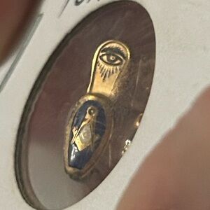 Title:Vintage 10K Gold Masonic Trowel Lapel Pin Tie Tack –Tested 10K –Freemason
